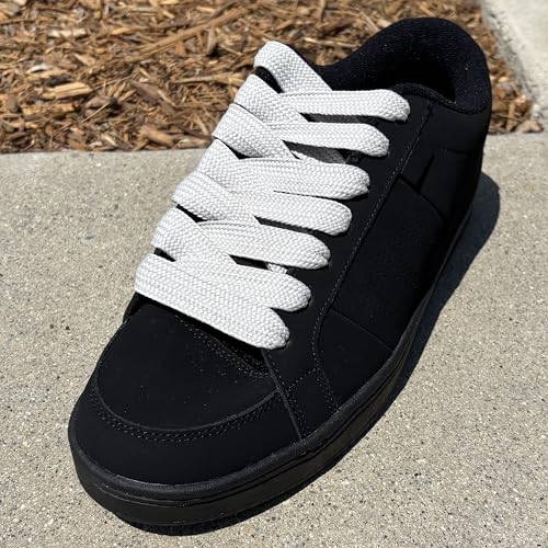 Image of BUCKLE CITY Thick Flat 3 /4 inch Wide Shoelaces Solid Color Strings for All Shoe Types - Chunky Fat Laces for Sneakers, Boots