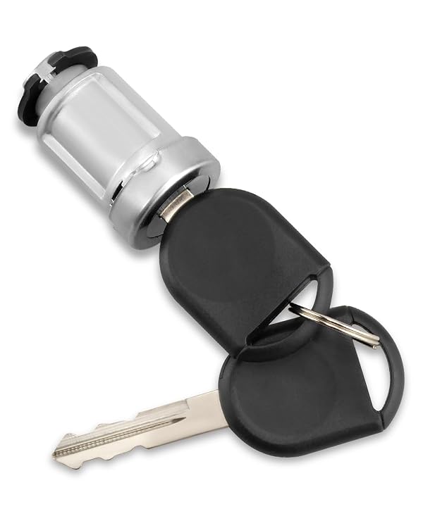 Hulyxayfave Ignition Switch Lock Cylinder with 2pcs Transponder Chip Keys Fit for Ford F150 F250 F350 Escape Focus Lincoln Mustang Mercury Mazda, Replacement 924-717 4L3Z11582BB by Hulyxayfave - Used condition - CA$49.82