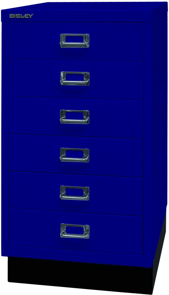 BISLEY MultiDrawer Serie 29 con Base DIN A3, 6 cajones, Metal, 639 Oxford Blue, 43.2 x 34.9 x 67 cm