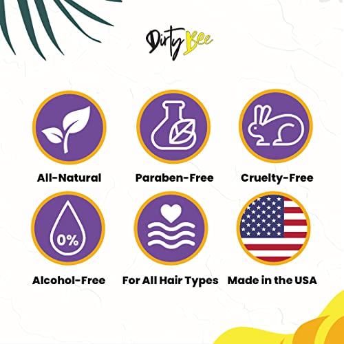Dirty Bee Vegan Conditioner Bar - All Natural Deep Conditioner For Dry Damaged Hair - Cleansing, Smoothing & Volumizing Straight & Curly Hair Care Products Travel Size, 50-75 Washes #TOP5