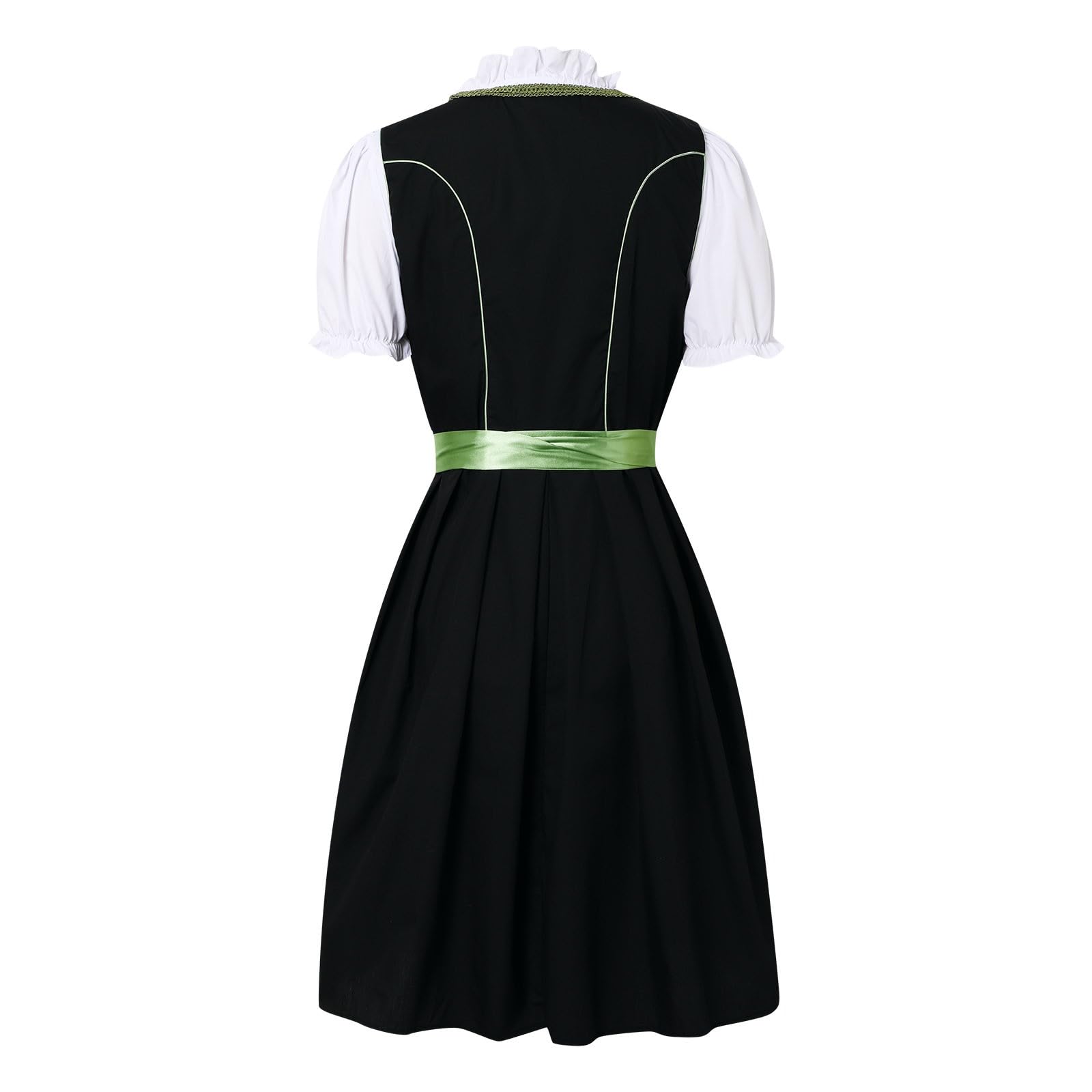 Generisch Trachtenkleid Damen Dirndl Gothic-Kleidung Für Frauen Plus Größe Sexy Damen Oktoberfest Dirndl Kleid Traditionelles Deutsches Bierfest Kostüm Mittelalterliche Bluse Kinder