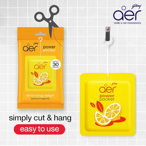 Image of Godrej aer Power Pocket | Bathroom freshener - Assorted Pack of 6 | Lasts up to 30 days | Toilet freshener, 60g
