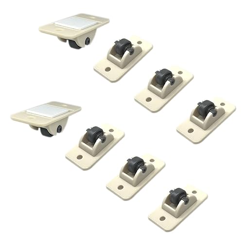 8 piezas mini ruedas autoadhesivas ruedas autofijas ruedas no giratorias rueda de plástico para caja inferior de almacenamiento cajón de gabinete
