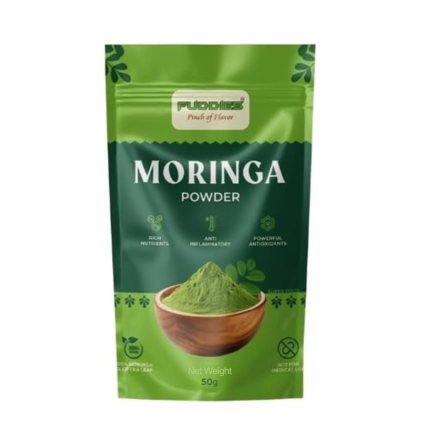 - Moringa Powder 50g Organic Superfood (Pack of 3) | Rich in Vitamins & Minerals | Powerful Antioxidants & Anti-Inflammatory Support | Boost Energy, Immunity & Detox