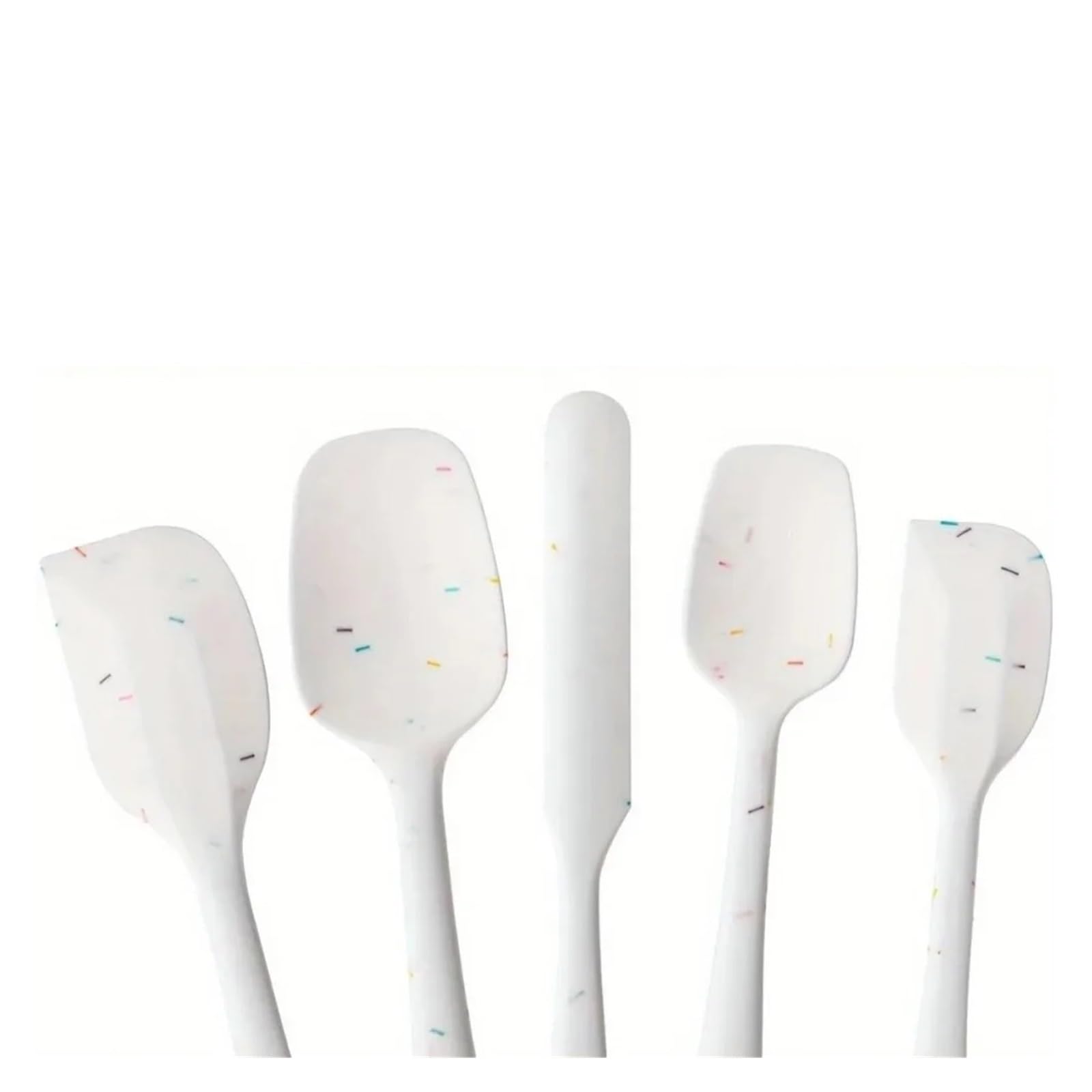 Espátula de silicona resistente y antiadherente, Compatible con hornear, cocinar, mezclar, raspar rayar, utensilios cocina, 6 uds(Black)