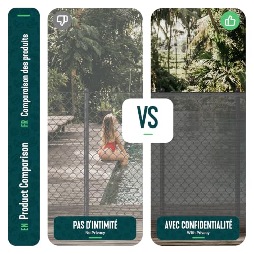 Image of VOUNOT Privacy Netting 1x10m Garden Screening HDPE Shading Net, 75% Shading Rate UV-resistant, Tear-Resistant Windbreak Fencing with Holes and Cable Ties, Grey