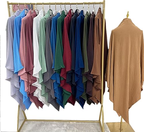 Women Muslim Scarf Soft Abaya Jilbab Islam Niqab Hijab Long Khimar Ramadan Eid Prayer Garment Hijab2