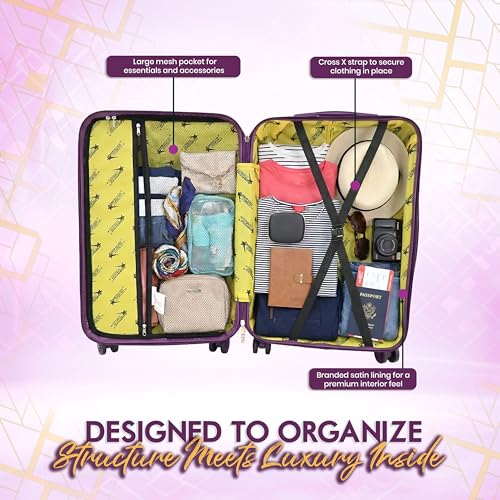 Image of AMERICAN TRAVELLER Spider Trolley Bags Single Medium | 360 Rotatable Wheels | Large Polycarbonate Hardshell, Lightweight Expandable, 360 Rotatable Wheels, TSA Type Lock