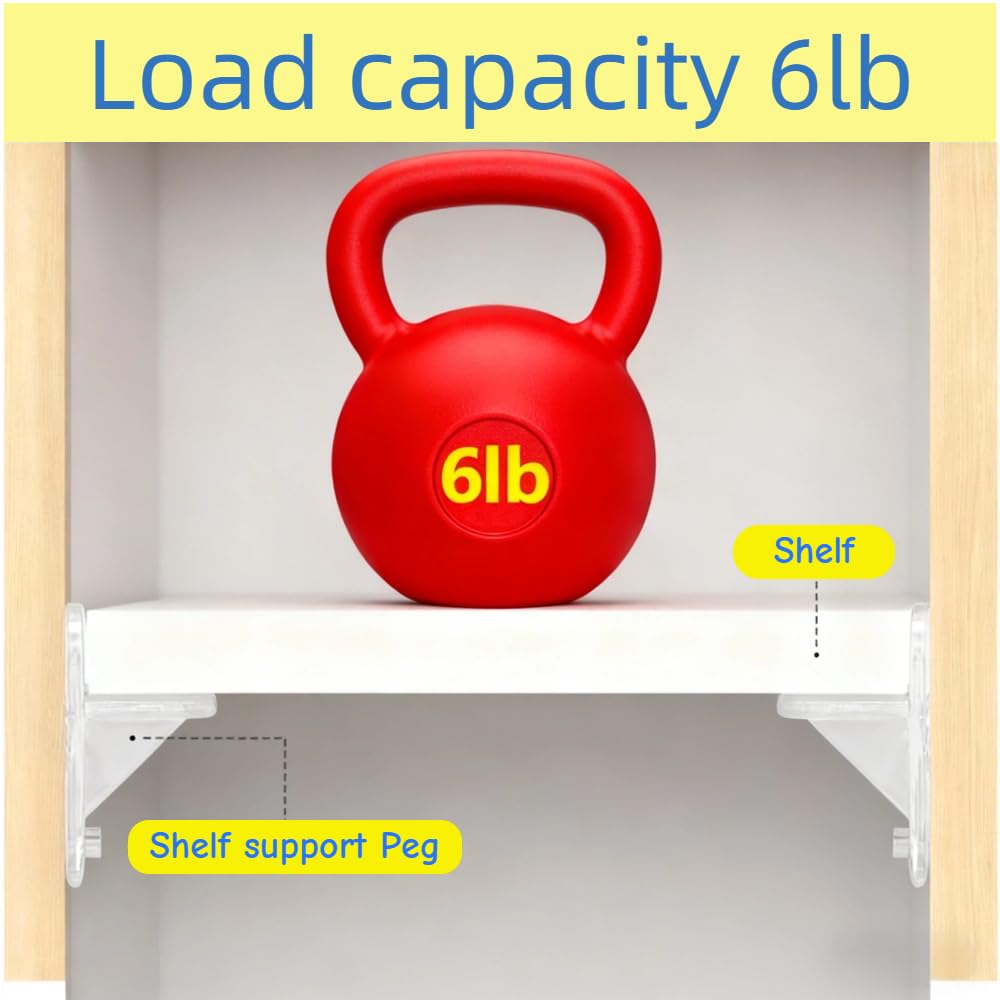 Shelf Clips - 20 Pack Plastic Shelf Pegs -3