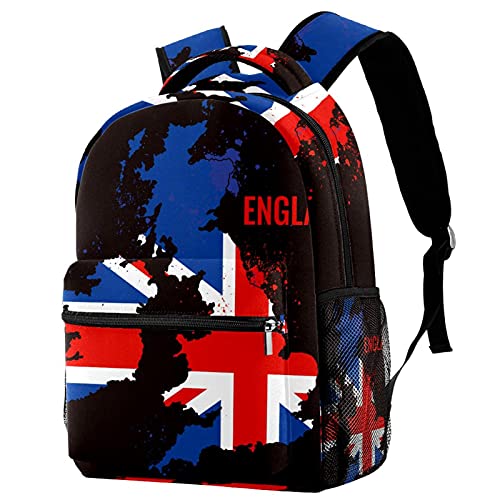 Sac à dos de voyage Union Jack avec porte-bouteille enfant