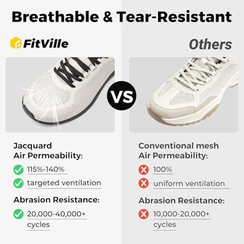Image of FitVille Mens Walking Shoes Wide Width Lightweight Cushioned Workout Sneakers Pain Relief