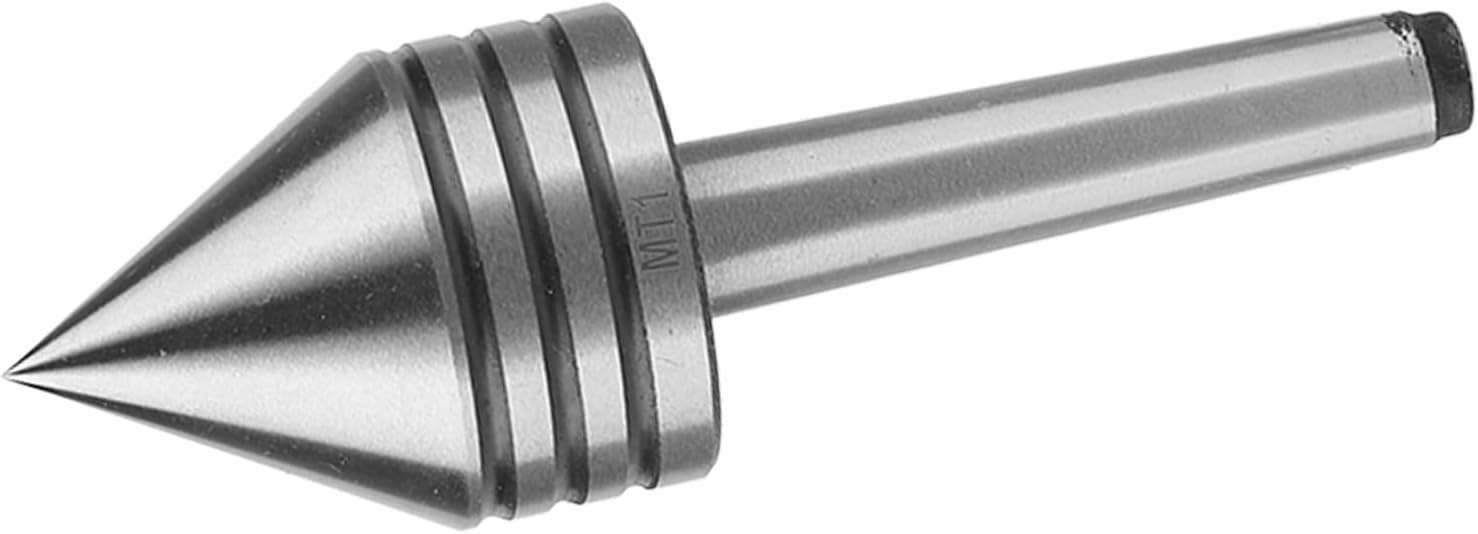 60 Degree Live Center, Woodworking Live Tailstock Center for CNC Lathe, High Precision HSS Tapered Turn Center with MT1 Fit, Smooth Ball Bearing Rotation for Heavy - Duty Turning