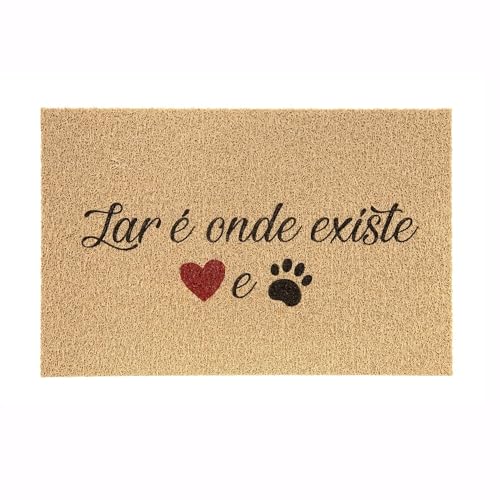 Amazon.com.br: Kapazi Tapete Pet 40x60cm Lar é Onde Existe Amor Capacho Antiderrapante Lavável