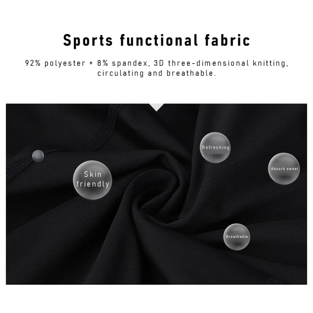 Pantalones de compresión para niños con Rodilleras Pantalones de Baloncesto Niños Deportes Juveniles 3/4 Capri Leggings Medias Acolchadas