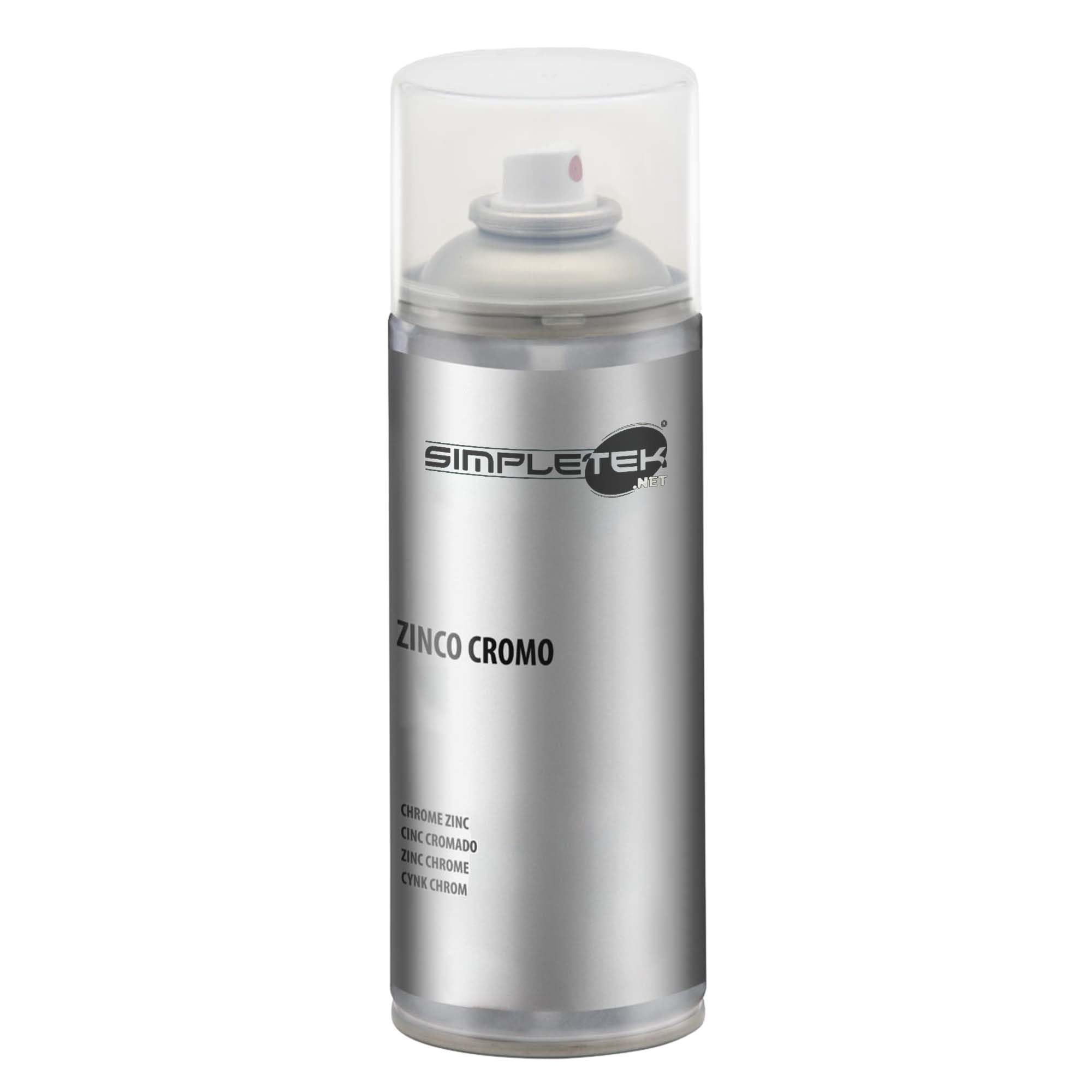 SIMPLETEK - 12X Bomboletta Spray Vernice Zincante Cromo A Freddo Per Metalli Galvanica Protegge Dall'Ossidazione 400 ml (12 pezzi)