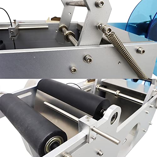 Banfluxion 110V Round Bottle Labeling Machine LT-50 Semi-Automatic Round Bottle Labeling Machine Label Maker Bottle Labeler for Cosmetics, Food, Beverage and Other Industries