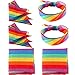 vamei 6PCS Gay Pride Rainbow Bandana, Bandera del Orgullo Gay, Unisex Head and Neck Tie banda para la bufanda LGBT wristband