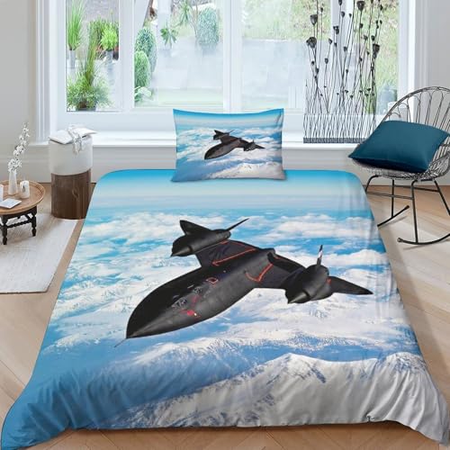 Parure de lit SR-71 Noirbird microfibre confortable literie lit simple - 3