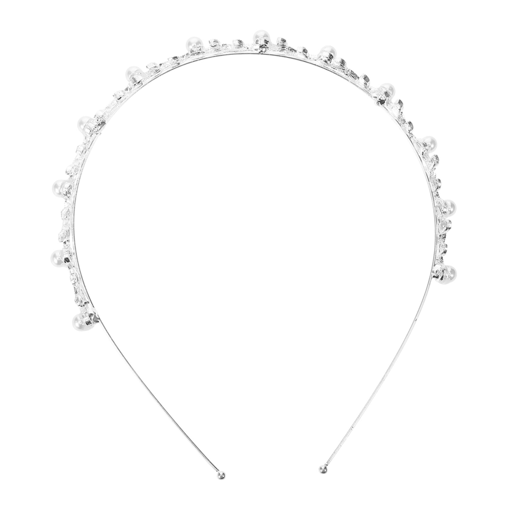 minkissy Tiara de perlas sintéticas, diadema de novia, diadema para boda, tiara, joyería de boda para damas de honor, novia, dama de honor, diadema de dama de honor, tiara de cristal, de