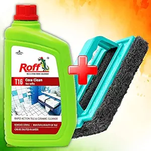 Roff Cera Tile Cleaner,500 ml Rapid Action Tile, Concentrated Liquid for Tough Stains,Multi-surface Floor and Tile Cleaner -(Roff Tile Cleaner & Tile Brush)