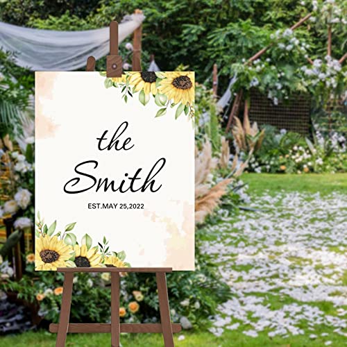 Letrero de boda personalizado para dar la bienvenida al día más feliz 2