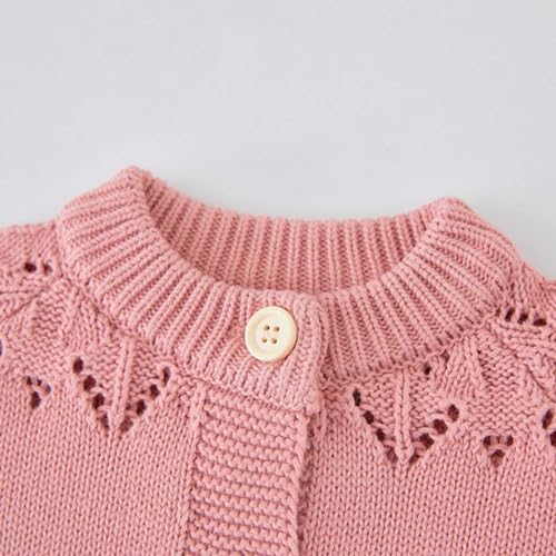 Baby Pullover Sweater Toddler Boys Girls Cardigan Solid Hollow Long Sleeve Knitted Coat Party Birthday School Warm2