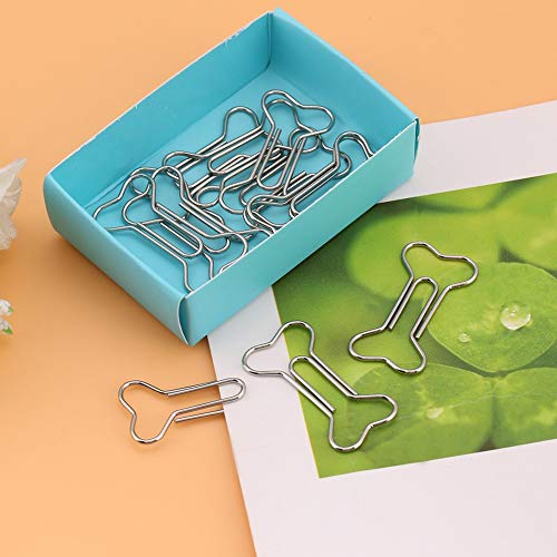 12 Stück Deko Büroklammern Motiv Heftklammern kreative Knochen Form Büroklammern für Kunsthandwerk, Sammelalben Büro Schulbedarf