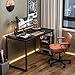 Coleshome 47 Inch Computer Desk, Modern Simple Style Desk for Home Office, Study Student Writing Desk,Black