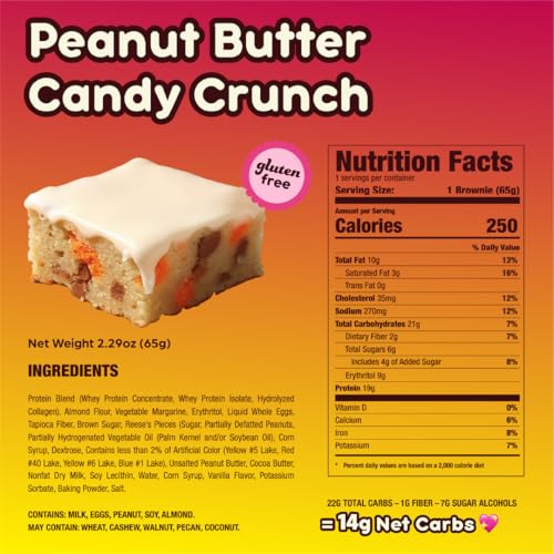 Image of Prime Bites High Protein Brownie Snack, Low Carb, Peanut Butter Candy 12ct