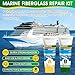 GLOWPOINT Marine Fiberglass Repair Kit, 4.2 oz Gel Coat Repair Kit for Boats, Fiberglass Repair and Epoxy Filler for Boats, Fiberglass Repair Kit Fix Holes Chips Pits Cracks (Color Match)