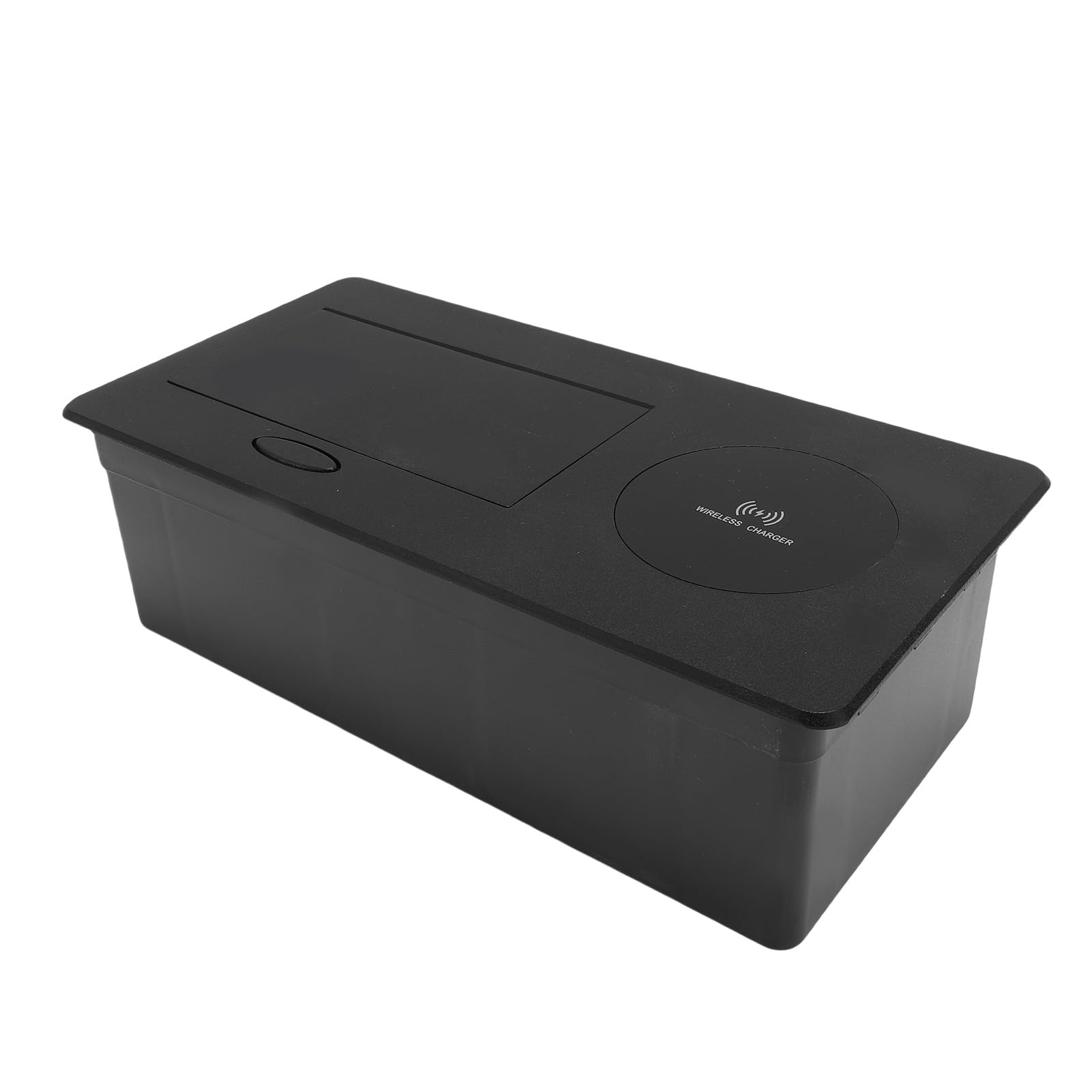 Ejoyous Toma de Corriente Emergente, Aleación de Aluminio con Cargador Inalámbrico de 15W, Zócalo Empotrado de 4000W para Oficina y Hogar