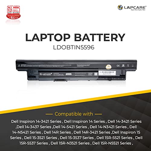 Lapcare XCMRD Battery for Dell Inspiron 15 3000 Series 15 3521 3537 3531 3542 3543 3541 3878 15R 5521 5537 17 3721 3737 17R 5737 5721 14 3421 3442... - Image 5