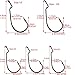 100pcs Jig Fishing Hooks Wide Gap Offset Worm Hooks Set Fishing Hook for Bass Fishing (3/0)