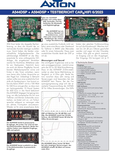 Axton A544DSP | 10-Kanal DSP mit 4x30 W Verstärker, Bluetooth