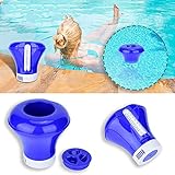 Pool-Thermometer, Schwimmbad-Thermometer, schwimmendes Wasser-Thermometer, schwimmendes Dosiergerät, schwimmender Becher, für Schwimmbecken, Fische, Spa, Aquarien, Teiche, Badewannen