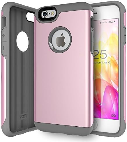 iPhone 6S Case, AOYI Heavy Drop Protective Case for iPhone 6s (2015) / iPhone 6 (2014) Full-Body Dual Layer Hybrid with Shock Absorptive Armor Case (Rose Gold)