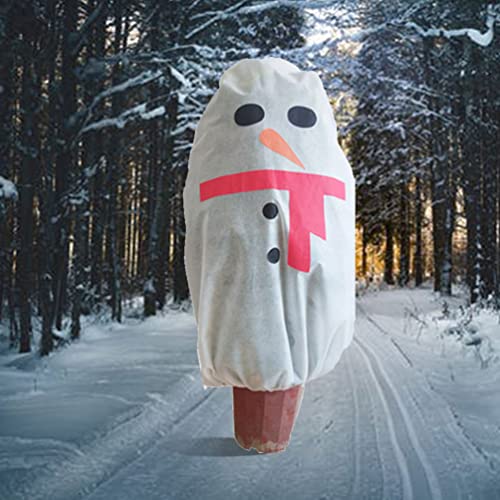 Capa para árbol de Navidad RLKHXBS con diseño de muñeco de nieve y bufanda 4