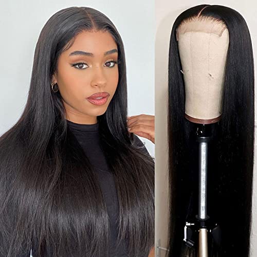 Lace Front Wigs Human Hair 4x4 Straight Human Hair Wigs for Black Women, 150% Destiny Brazilian Virgin Lace Closure Wig Pre Plucked With Baby Hair Natural Hairline (22 Inch)