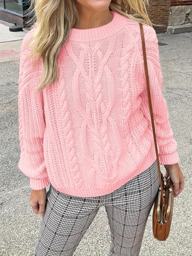 Image of Cicy Bell Womens Oversized Cable Knit Sweaters Fall Chunky Pullover