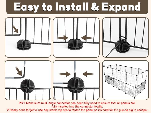 Miniatura 6 de Corralito de juego extra grande para interiores, 11 pies cuadrados C & C, hábitat de jaula de conejillo de indias, corralito de animales pequeños