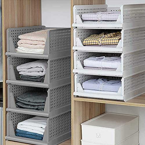 Rylan Wardrobe Organizer for Clothes Foldable & Stackable Almirah/Cupboard Organizer for Clothes Multi Purpose Plastic Shelf Clothes Organiser for Wardrobe+ 3 Rylan Wardrobe Organizer for Clothes Foldable & Stackable Almirah/Cupboard Organizer for Clothes Multi Purpose Plastic Shelf Clothes Organiser for Wardrobe+ - Image 3