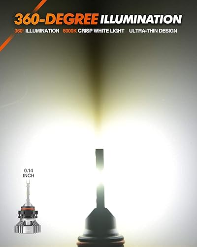 Miniatura 3 de SEALIGHT 5202 5201 PS24W Bombillas LED antiniebla o DRL, 400% más brillante PS19W 9009 bombilla antiniebla para automóvil, 6000K xenón blanco, 16