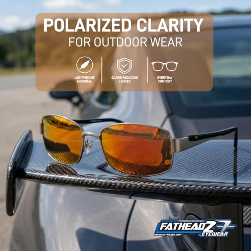 Image of FATHEADZ Oversized Polarized Sunglasses Men & Women - UV Protection RX Ready Wide Fit Eyewear for Outdoor Use - RX Ready