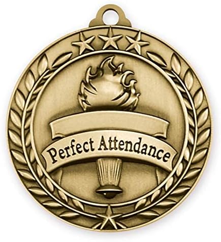Express Medals Various Styles 1 to 50 Pack of Gold Silver and Bronze Attendance Medals Trophy Award with Neck Ribbon Medal Trophies Gift Prize Perfect WAM999