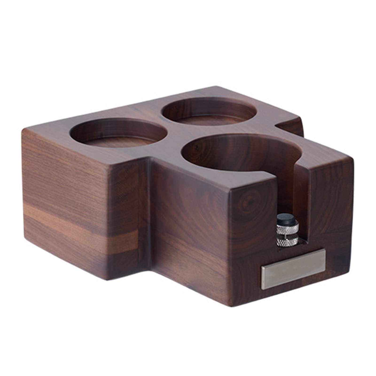 carotoe 51/53 / 58mm Wood Coffee Filter Tamper Holder Wood Espresso Tamper Mats Stand Station Base 3-Holes Restaurant Coffee Filter Holder Espresso