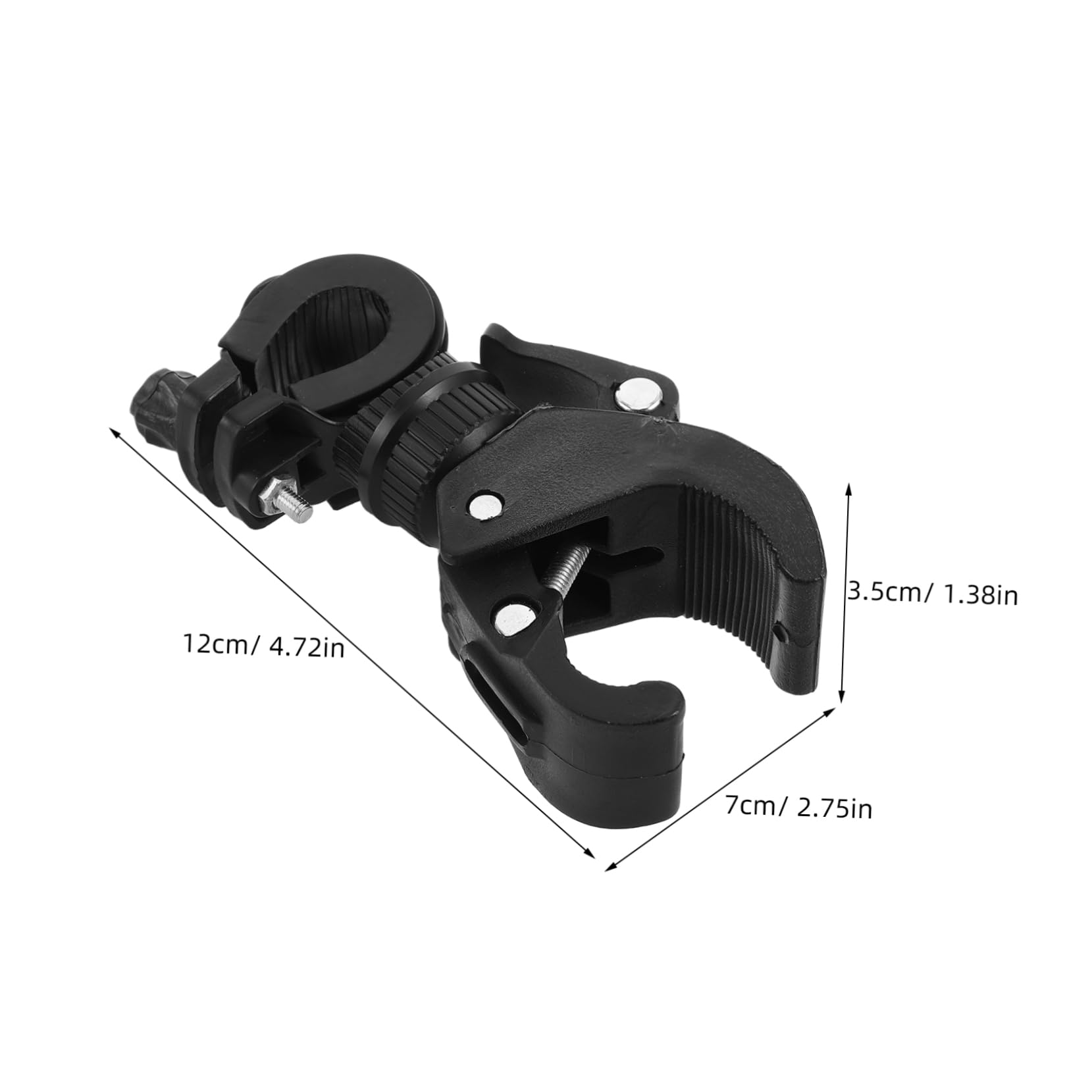 HOLIDYOYO Flashlight Mount Clip for Bikes Universal Handlebar Light Holder Bicycle Handlebar Clamp for Outdoor Sports and Daily Use Black