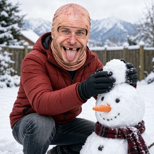 Funny Realistic Face Ski Mask Old Man Winter Balaclava 3D Printed Full Face - image 3