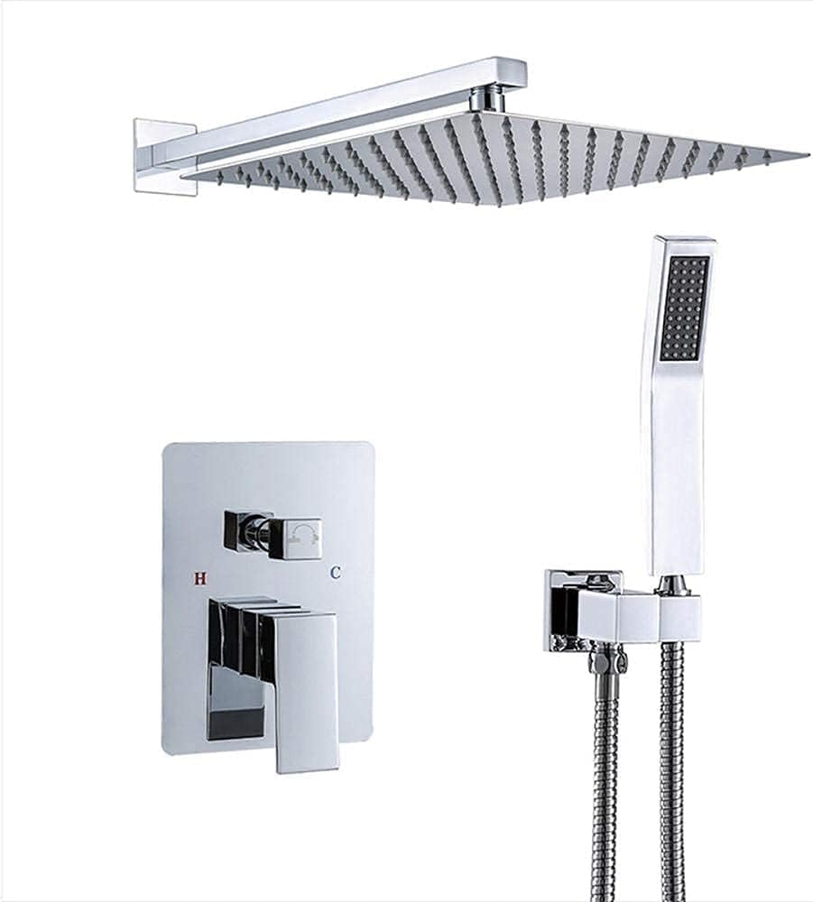 Mitigeur chromé et ensemble de douche à effet pluie 10 pouces pour votre salle de bain