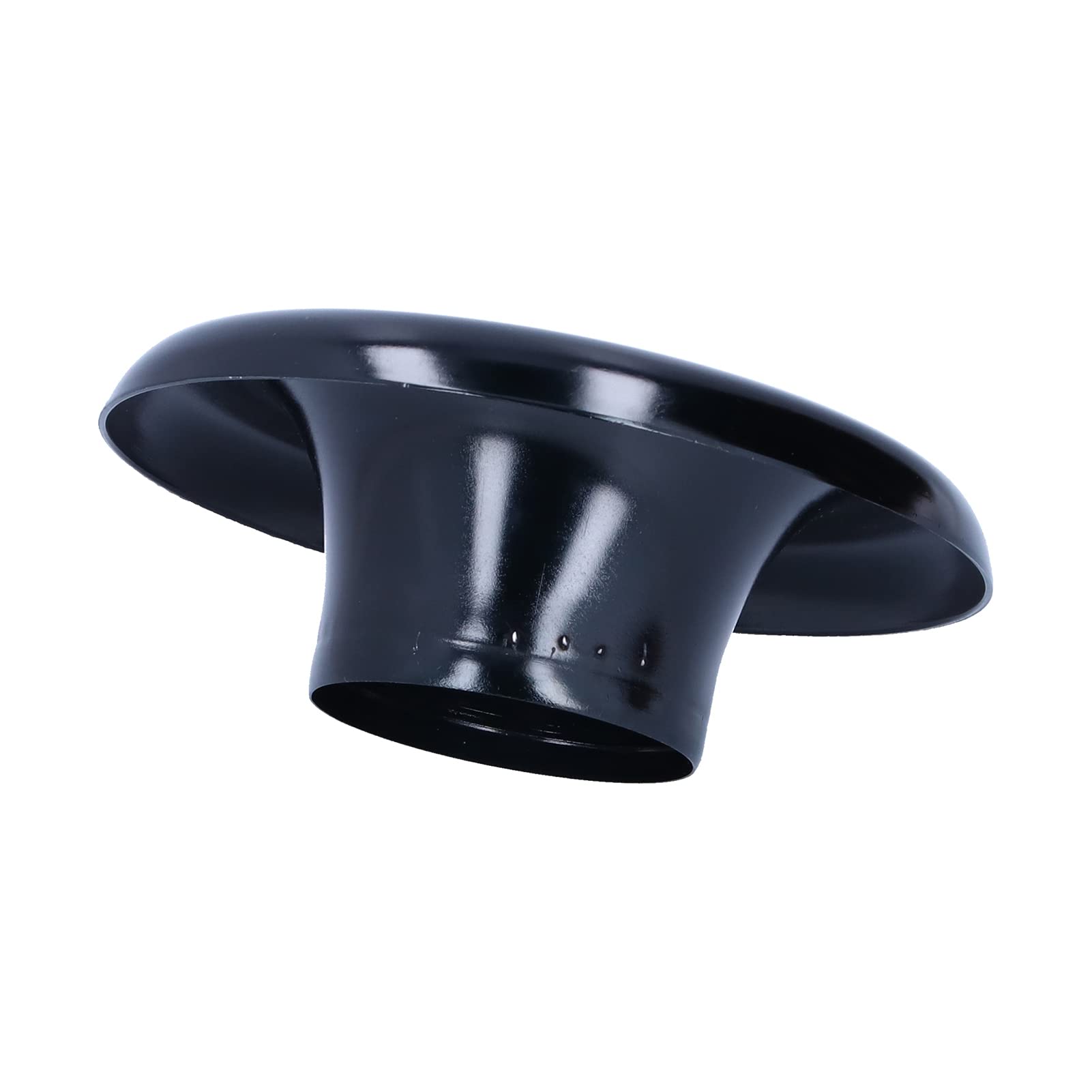 Velocity Stack Adapter, Velocity Stack Turbo Horn 3.5in Aluminum Air Intake Turbo Horn Car Modification Accessory for Vehicle (Black)