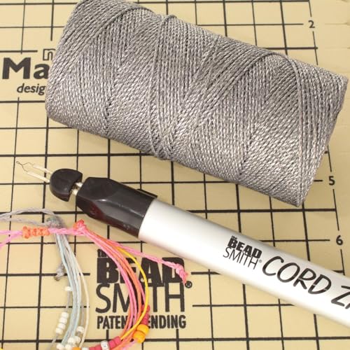 Cordon en polyester ciré argenté métallisé 1mm de 144m pour bijoux - 7
